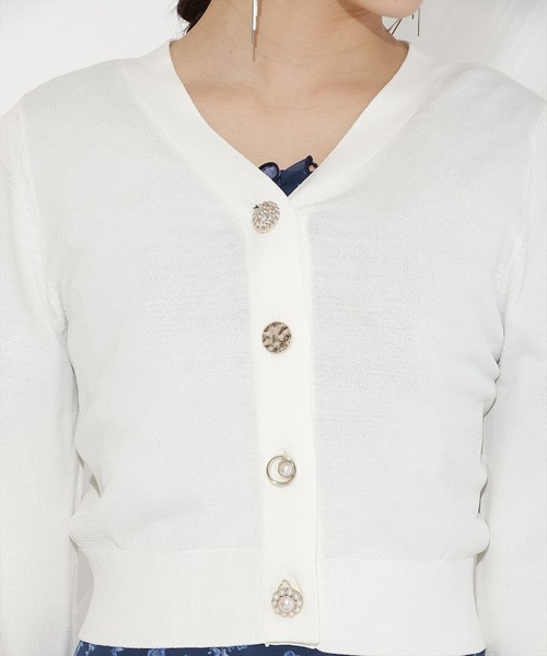 「WILLSELECTION」 ニットカーディガン FREE レッド レディース_画像5