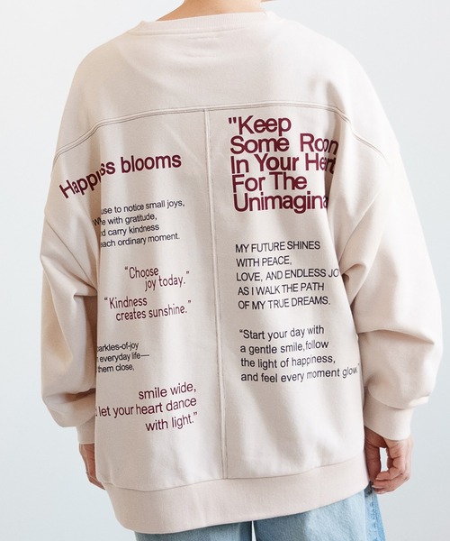 ハートマーケット（HEART MARKET） tシャツ アシメバックプリントリブ 