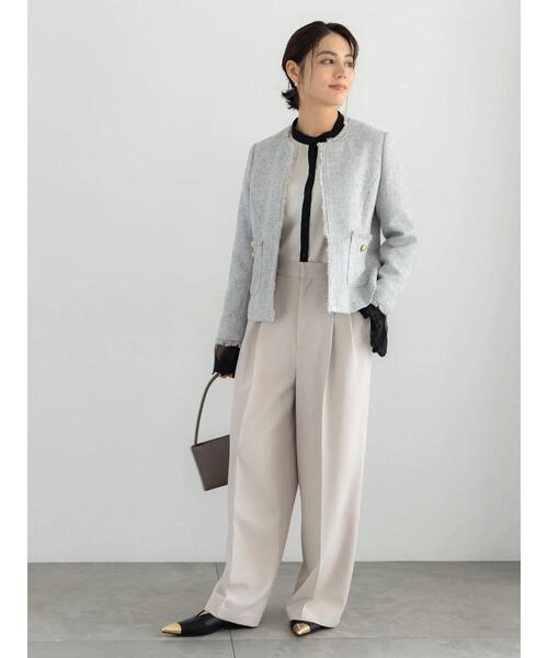 TEECI ティーチ　グレー ジャケット 36 Te chichi（テチチ） ジャケット ノーカラージャケット 「セレモニー