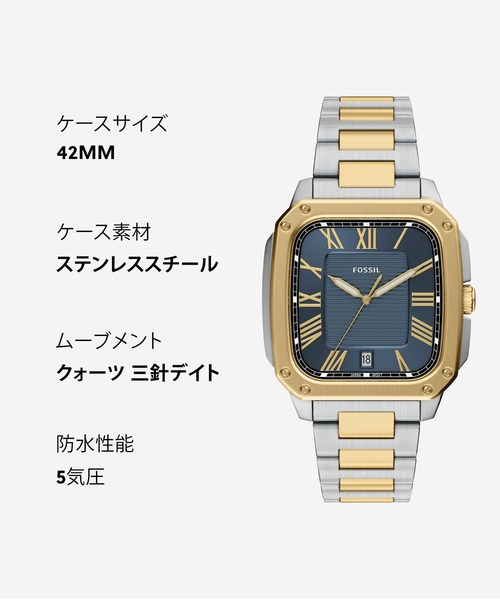 腕時計 フォッシル 腕時計 メンズ アナログ ステンレス FS6161 メンズの画像