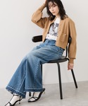 ワイドパンツ ジーンズ デニム デニムパンツ ...の詳細画像3