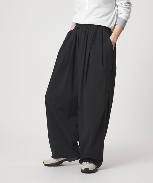 ワイドパンツ パンツ 「WEB限定」「at ease」2WAY ワイド パンツ 撥水 UVカット レディースの画像