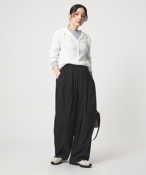 ワイドパンツ パンツ 「WEB限定」「at ease」2WAY ワイド パンツ 撥水 UVカット レディースの画像