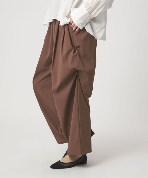 ワイドパンツ パンツ 「WEB限定」「at ease」2WAY ワイド パンツ 撥水 UVカット レディースの画像