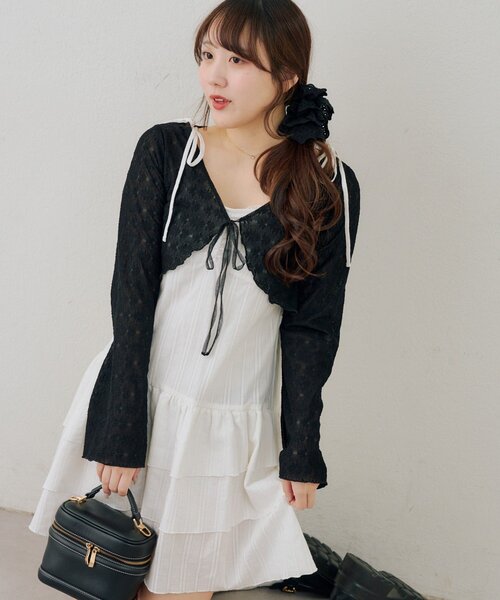 continuer de NICE CLAUP ワンピース レースボレロ×キャミチュニック
