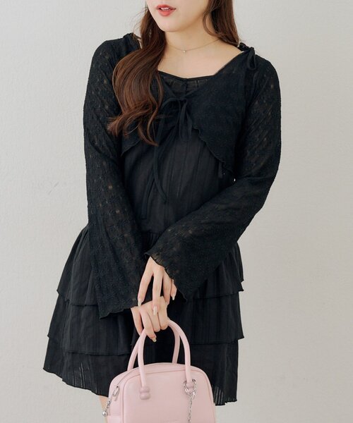 continuer de NICE CLAUP ワンピース レースボレロ×キャミチュニック