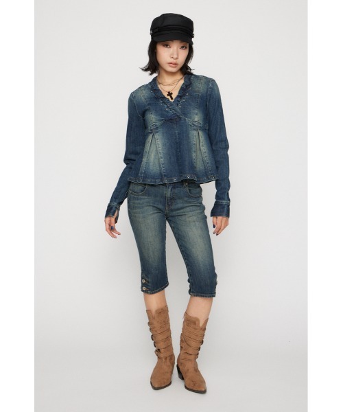 LAGUA GEM（ラグアジェム） チュニック EYELET POINT DENIM チュニック 