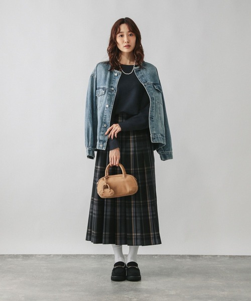 「GLOBAL WORK」 長袖ニット LARGE グレイッシュベージュ レディース_画像9