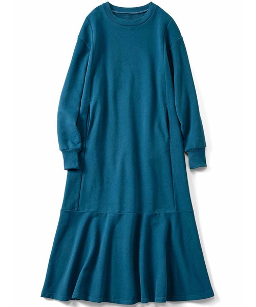 「Live in comfort」 長袖ワンピース XXX-LARGE ブラック レディース_画像5