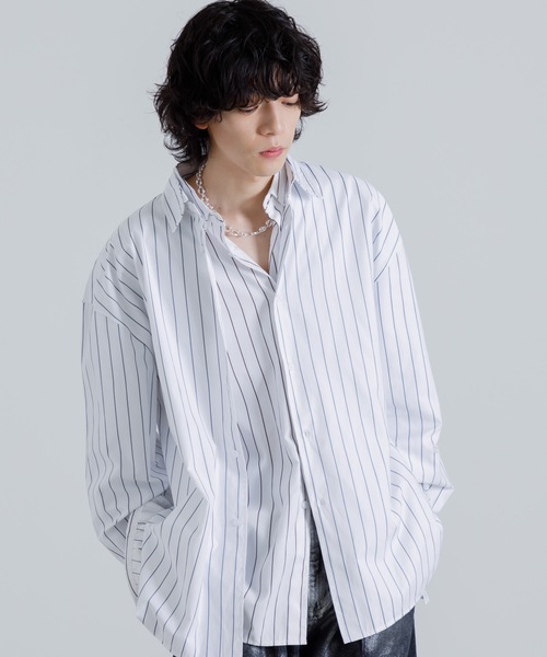 「SINSS」 長袖シャツ LARGE ブラウン メンズ_画像3