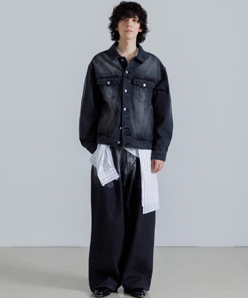「SINSS」 長袖シャツ LARGE ブラウン メンズ_画像4