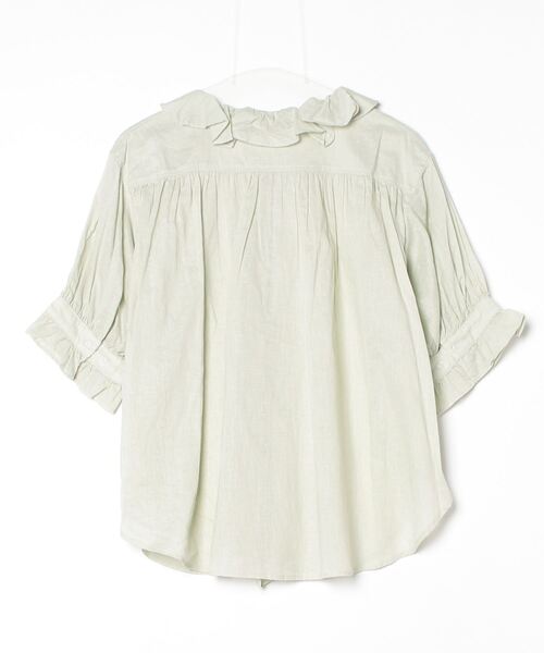 「BEAMS BOY」 7分袖ブラウス ONE SIZE グリーン レディース_画像2