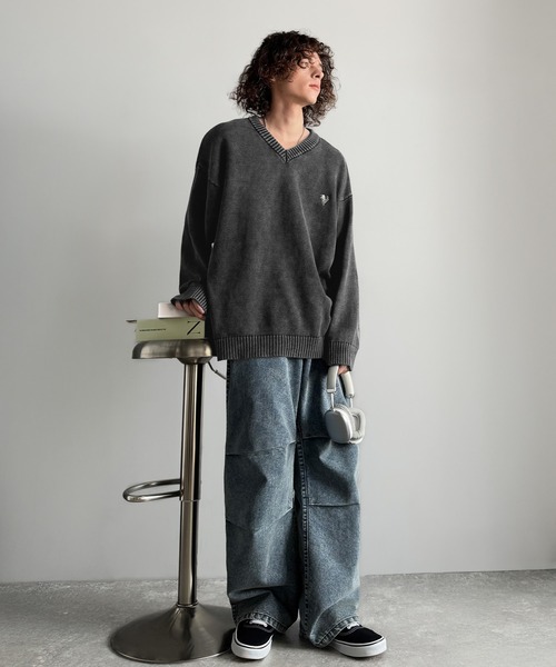 「Classical Origin」 長袖ニット SMALL ブルー メンズ_画像2