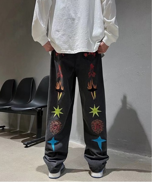 「ARCADE」 デニムパンツ L ブラック メンズ_画像8