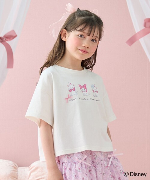 ANY（エニィ） tシャツ 「ディズニー/マリー」ショート丈 半袖Tシャツ