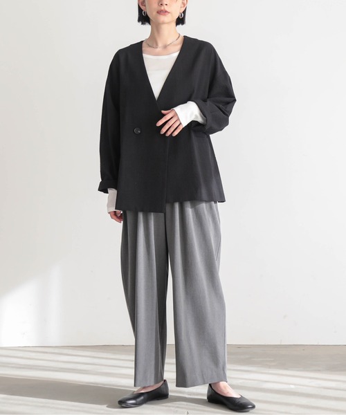 for/c（フォーシー） ジャケット ノーカラージャケット 「セットアップ