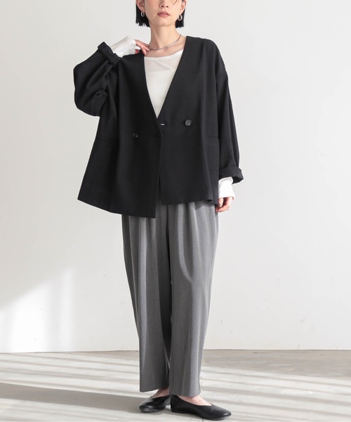 for/c（フォーシー） ジャケット ノーカラージャケット 「セットアップ