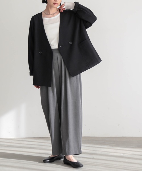 for/c（フォーシー） ジャケット ノーカラージャケット 「セットアップ