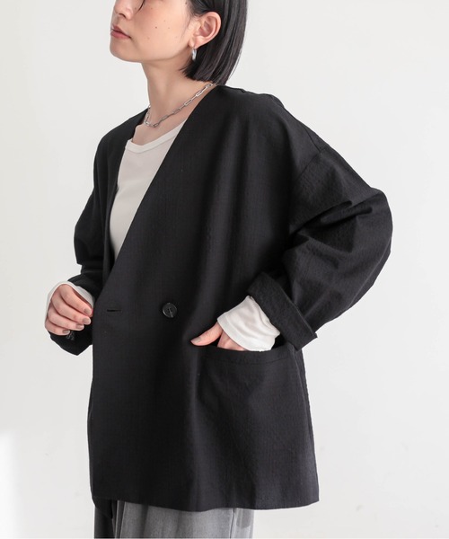 for/c（フォーシー） ジャケット ノーカラージャケット 「セットアップ
