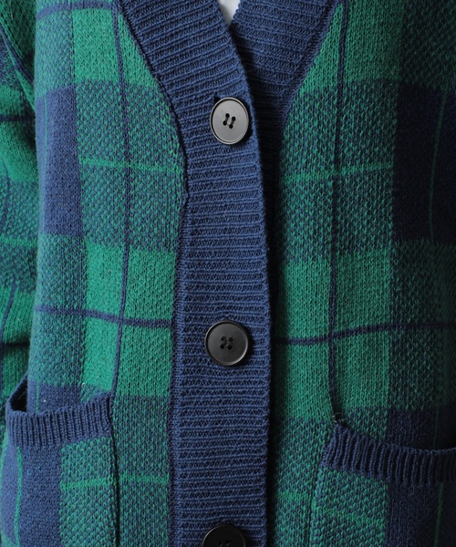 「SETUP7」 ニットカーディガン FREE グリーン レディース_画像9