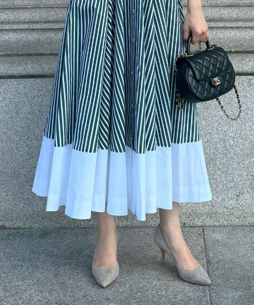 「JENNE」 シャツワンピース SMALL レッド レディースの画像
