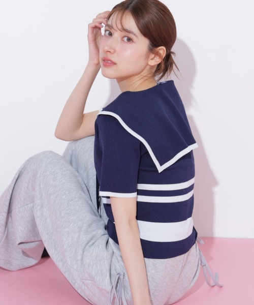 新品2016年秋冬 ジルスチュアート ニット18360円 JILL by JILL STUART（ジルバイジルスチュアート）ニット・セーター 紫