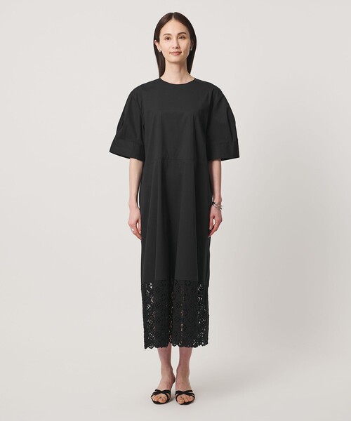 ＜UNITED ARROWS＞レース コンビ ワンピース★ UNITED ARROWS（ユナイテッドアローズ） ワンピース 半袖 ラッセル
