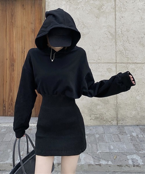 「Miniministore」 長袖ワンピース X-LARGE ブラック レディース_画像2