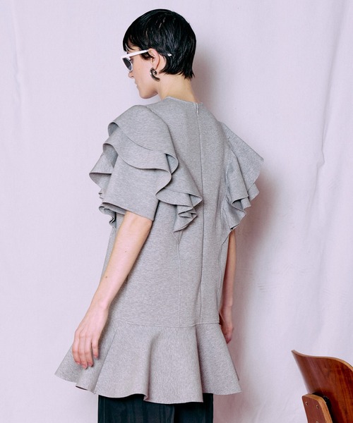 ワンピース 半袖 Frill Mini Dress/フリルミニドレス