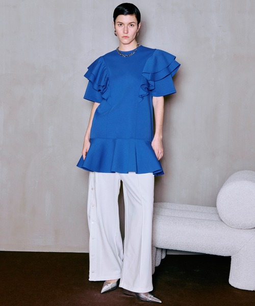 ワンピース 半袖 Frill Mini Dress/フリルミニドレス