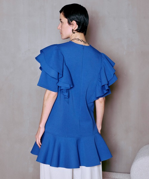 ワンピース 半袖 Frill Mini Dress/フリルミニドレス