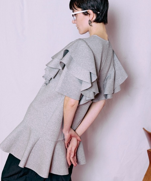 ワンピース 半袖 Frill Mini Dress/フリルミニドレス