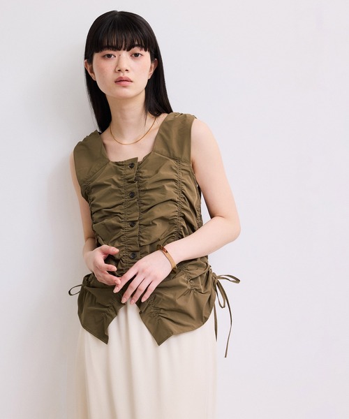 新品未使用　アダムエロペ　ADAM ET ROPE' FEMME ベスト　ジレ ADAM ET ROPE'（アダムエロペ） ベスト ジレ 「WEB限定」シャーリング