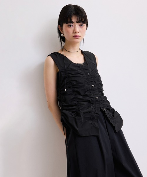 ADAM ET ROPE'（アダムエロペ） ベスト ジレ 「WEB限定」シャーリング