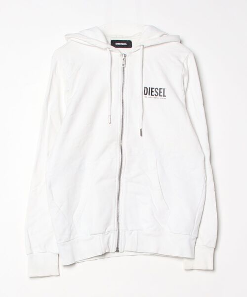 「DIESEL」 ジップアップパーカー MEDIUM ホワイト メンズ