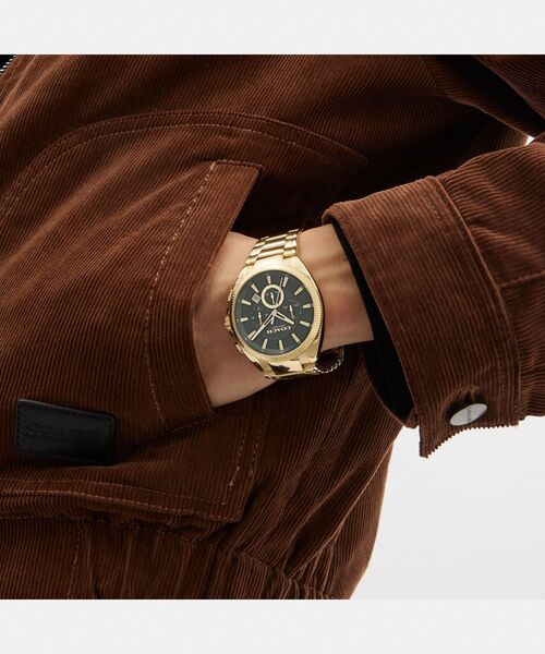 COACH ゴールド アナログ腕時計 COACH（コーチ） アナログ腕時計 ONE ゴールド系その他 メンズ