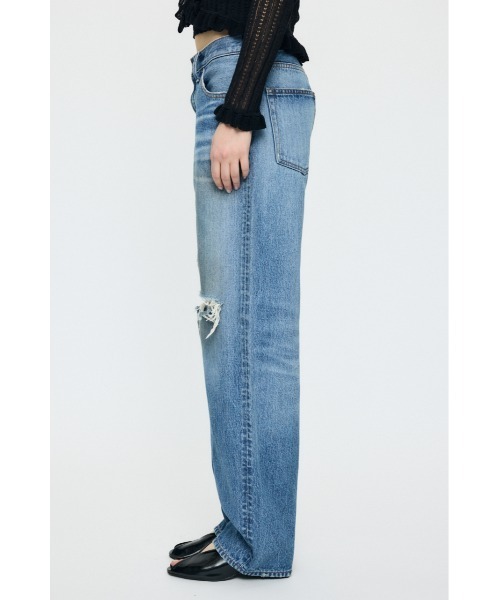 ジーンズ デニム デニムパンツ MIDRISE DAMAGED SLIM STRAIGHT レディースの画像