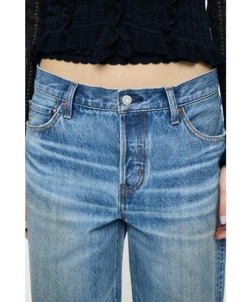 ジーンズ デニム デニムパンツ MIDRISE DAMAGED SLIM STRAIGHT レディースの画像