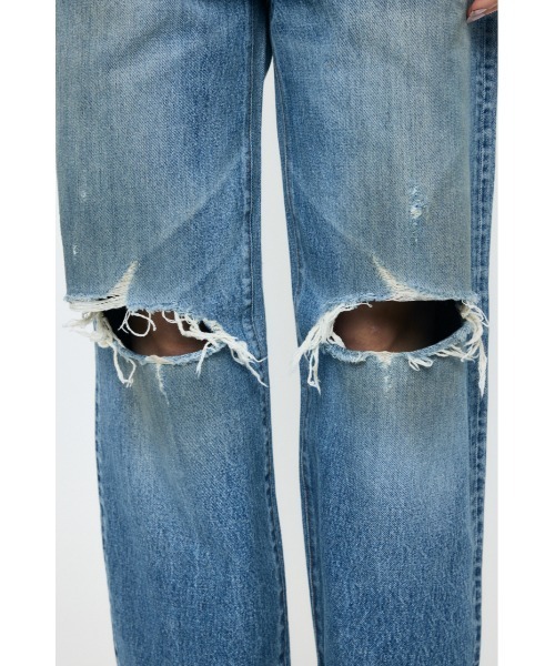 ジーンズ デニム デニムパンツ MIDRISE DAMAGED SLIM STRAIGHT レディースの画像