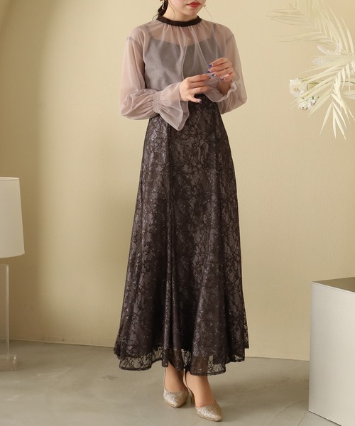 「ASTORIA ODIER」 コンビワンピース MEDIUM ブラウン レディース_画像2
