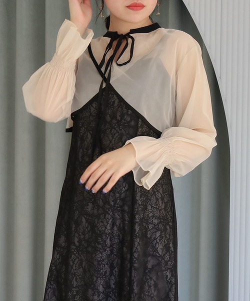 「ASTORIA ODIER」 コンビワンピース MEDIUM ブラウン レディース_画像8