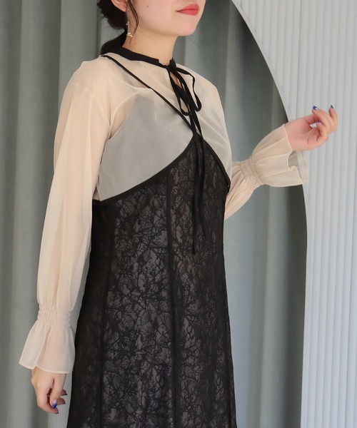 「ASTORIA ODIER」 コンビワンピース MEDIUM ブラウン レディース_画像9