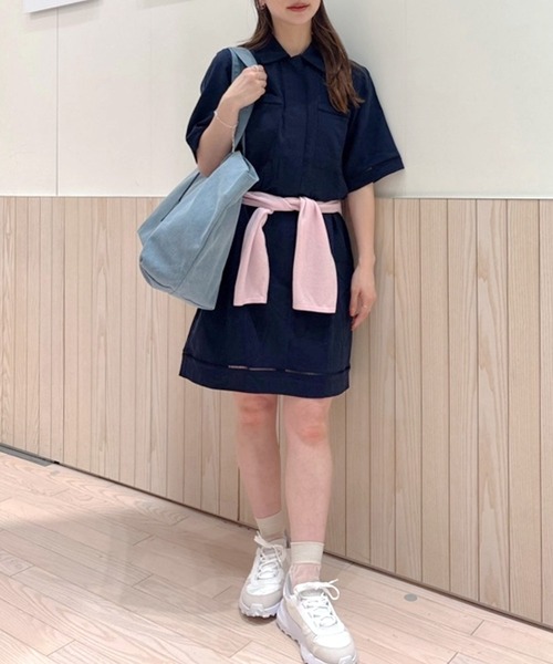 LACOSTE（ラコステ） シャツワンピース リヨセル×リネンブレンド 