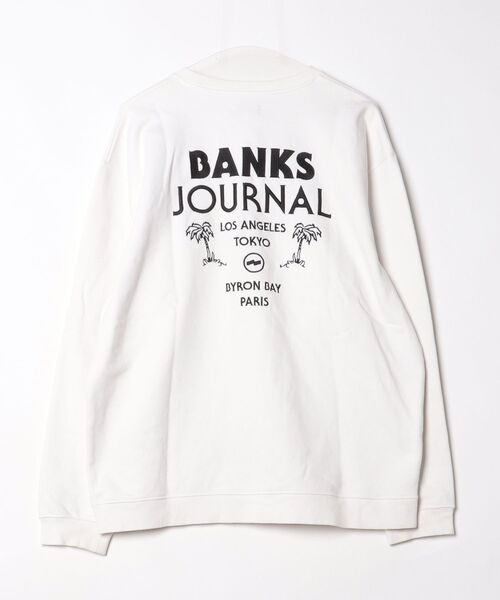 「BANKS」 ワンポイントスウェットカットソー X-LARGE ホワイト メンズ_画像2