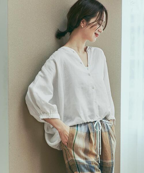 「URBAN RESEARCH DOORS」 7分袖ブラウス MEDIUM ブラック レディース_画像7