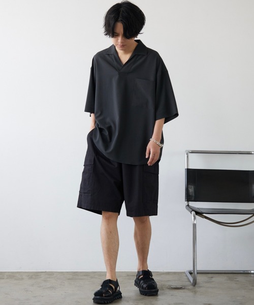 「WYM LIDNM」 半袖ニット S ダークネイビー メンズ_画像7