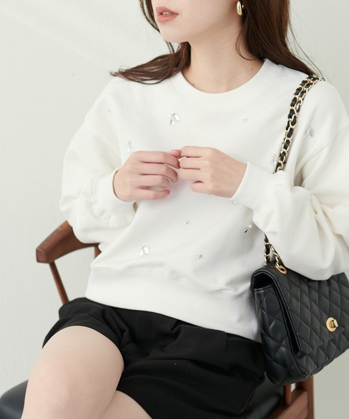 「natural couture」 スウェットカットソー FREE グレー レディース_画像2