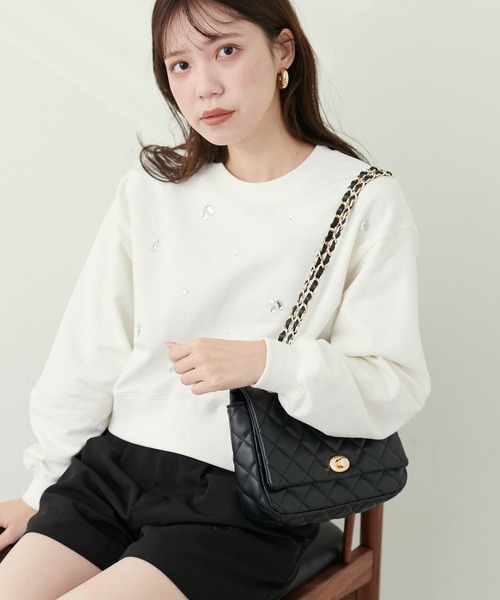 「natural couture」 スウェットカットソー FREE グレー レディース_画像7