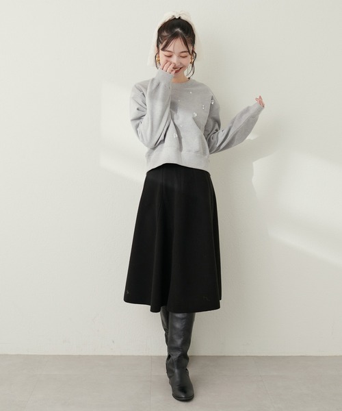 「natural couture」 スウェットカットソー FREE グレー レディース_画像9