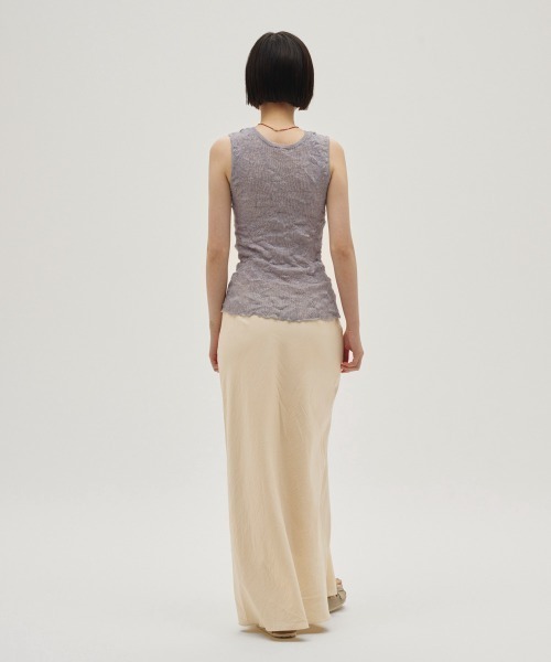 タンクトップ ノースリーブ 2way Sheer Knitvest レディースの画像